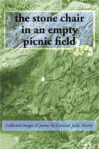 stone chair in an empty picnic field
