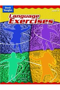 Steck-Vaughn Language Exercises: Student Edition Grade 1 Level a