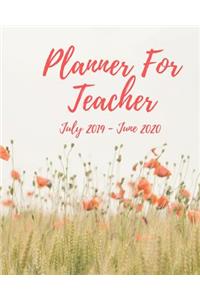 Planner For Teachers July 2019 - June 2020