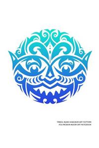 Tribal Mask Hawaiian Art Pattern Polynesian Maori Art Notebook