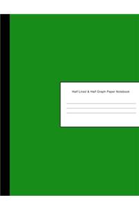 Half Lined & Half Graph Paper Notebook