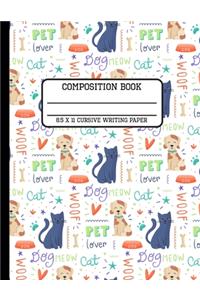 Composition Book Cursive Writing Paper