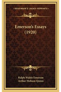 Emerson's Essays (1920)
