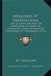 Memoires Et Observations