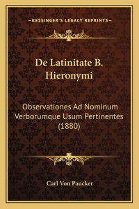 De Latinitate B. Hieronymi
