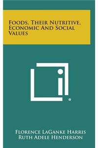 Foods, Their Nutritive, Economic and Social Values