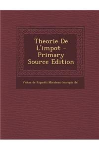 Theorie de L'Impot