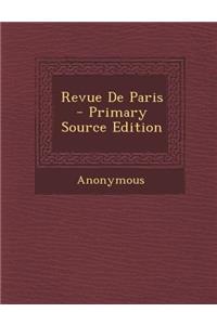 Revue de Paris