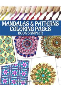 Mandalas & Patterns Coloring Pages Book Sampler