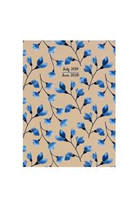 Cal 2020-Kraft Blue Floral Planner