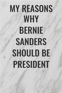 My Reasons Why Bernie Sanders Should Be President