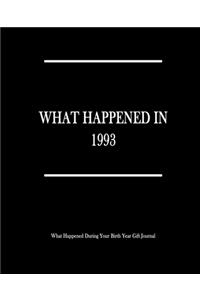What Happened In 1993 - What Happened During Your Birth Year Gift Journal