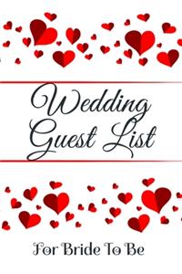 Wedding Guest List For Bride To Be