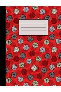 Tossed d20 Composition Notebook