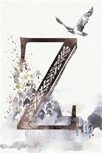 Monthly Planner with Monogram Letter Z