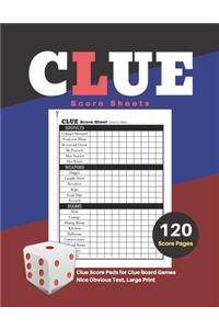 Clue Score Sheets