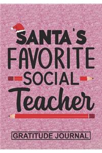 Santa's Favorite Social Teacher - Gratitude Journal