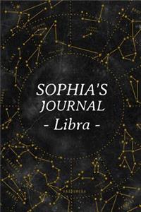 Sophia's Journal Libra: Personalized Astrology Zodiac Sign Diary with Name Sophia