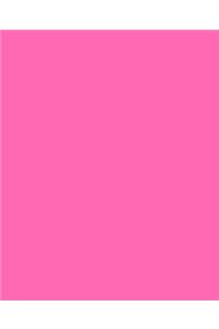 Hot Pink Color School Composition Book Simple Plain All Pink 130 Pages