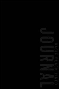Black Basic Lined Journal