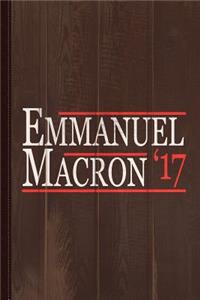 Emmanuel Macron Presidente 2017 Journal Notebook
