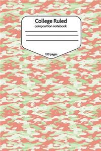 College Ruled Composition Notebook 120 Pages