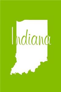 Indiana - Lime Green Lined Notebook with Margins