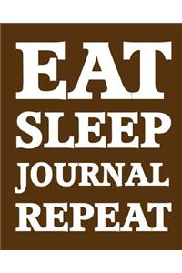 Bullet Dot Grid Journal - Eat Sleep Journal Repeat (Brown)