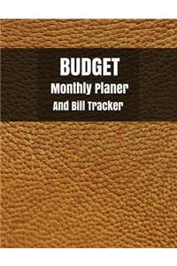 Budget monthly planner and Bill Tracker