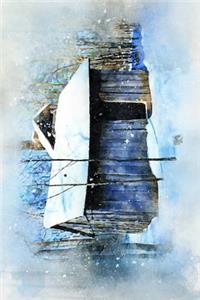 Painted Cabin Blanketed in Winter Snow Journal