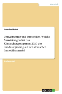 Umweltschutz und Immobilien. Welche Auswirkungen hat das Klimaschutzprogramm 2030 der Bundesregierung auf den deutschen Immobilienmarkt?