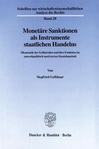 Monetare Sanktionen ALS Instrumente Staatlichen Handelns