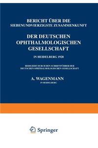 Bericht Über Die Siebenundvierzigste Zusammenkunft Der Deutschen Ophthalmologischen Gesellschaft in Heidelberg 1928