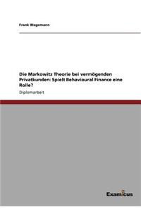 Die Markowitz Theorie bei vermögenden Privatkunden