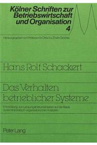 Das Verhalten Betrieblicher Systeme