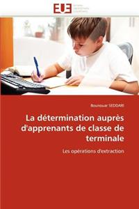 La détermination auprès d'apprenants de classe de terminale