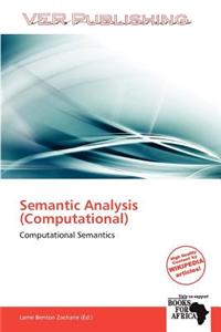 Semantic Analysis (Computational)