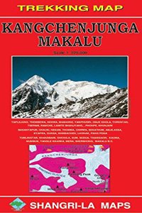 Kangchenjunga- Makalu - trekking Map - Scale 225 000