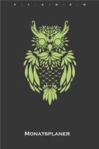 Eule Kunst Monatsplaner