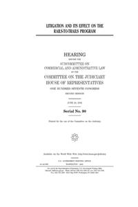 Litigation and its effect on the Rails-to-Trails Program