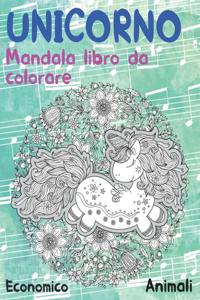 Mandala Libro da colorare - Economico - Animali - Unicorno
