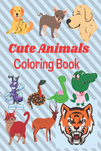Cute Animals Coloring Book