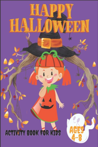 Halloween Activity Book for Kids Ages 4-8