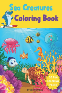 Sea Creatures Coloring Book
