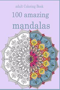 adult Coloring Book 100 amazing mandalas