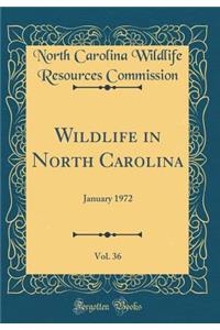 Wildlife in North Carolina, Vol. 36: January 1972 (Classic Reprint): January 1972 (Classic Reprint)