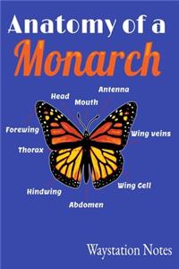 Anatomy Of A Monarch: 150 paged lined notebook for charting your Monarch waystation journey from start to finish