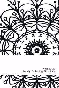 Notebook Swirly Coloring Mandala