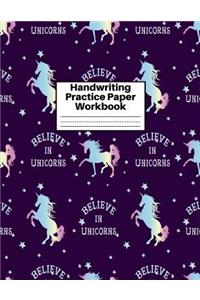 Handwriting Practice Paper Workbook