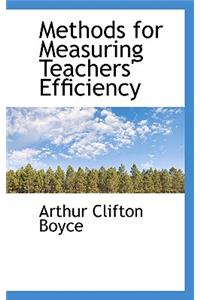 Methods for Measuring Teachers' Efficiency